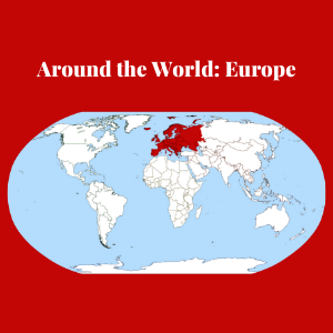 World map highlighting Europe.