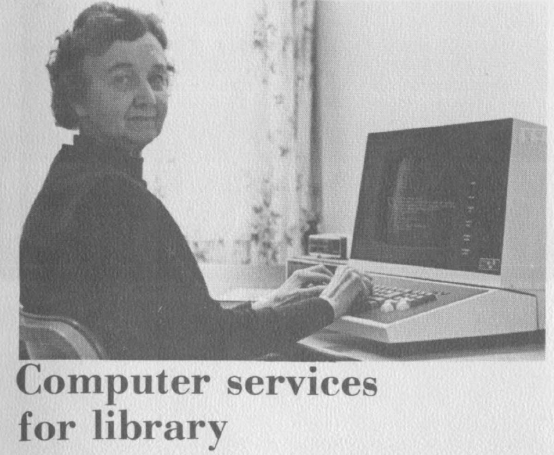 Sadie Wiersma of Ramaker Library is shown with the terminal.