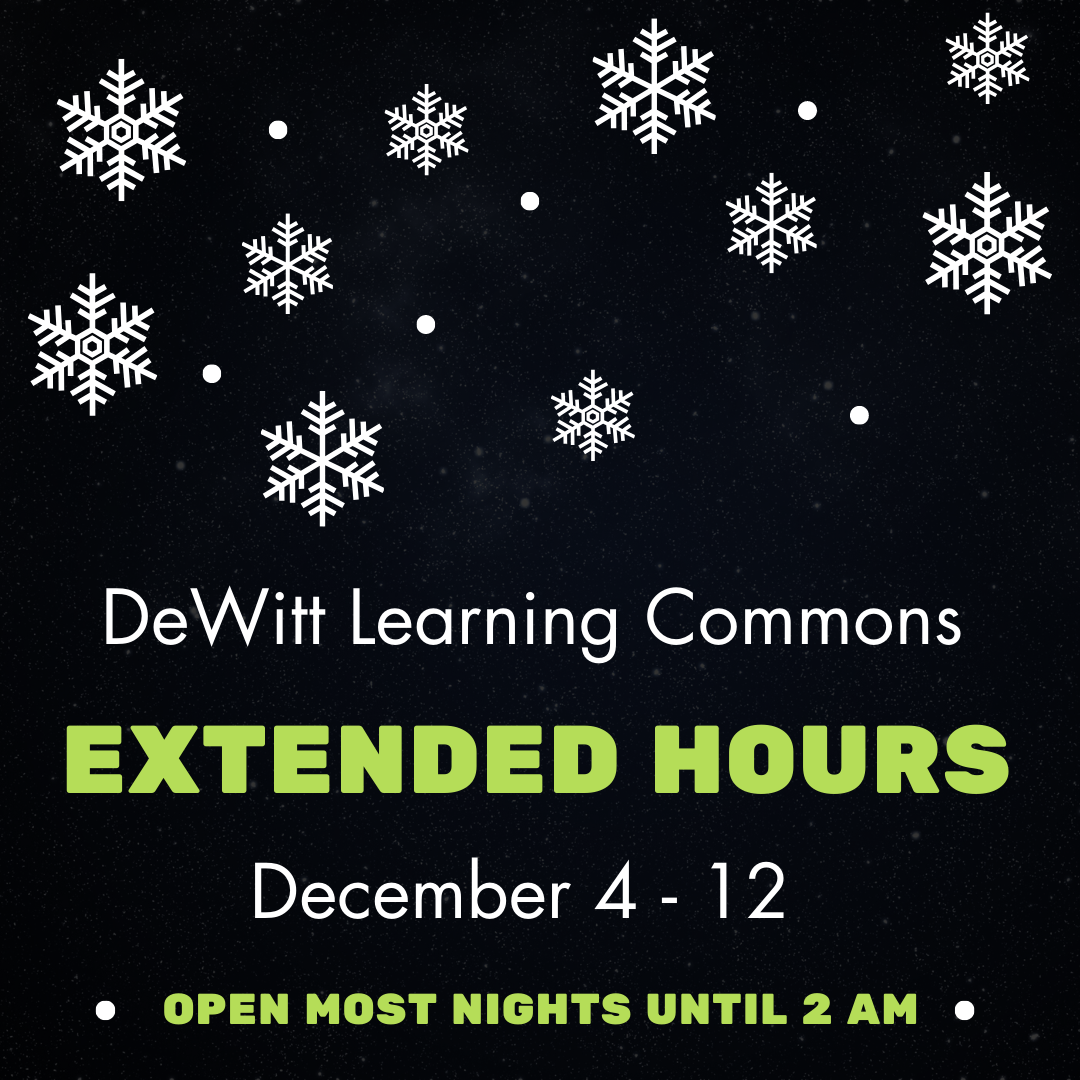 Extended Hours Start Today! December 4 - 12 Open most nights until 2 am
