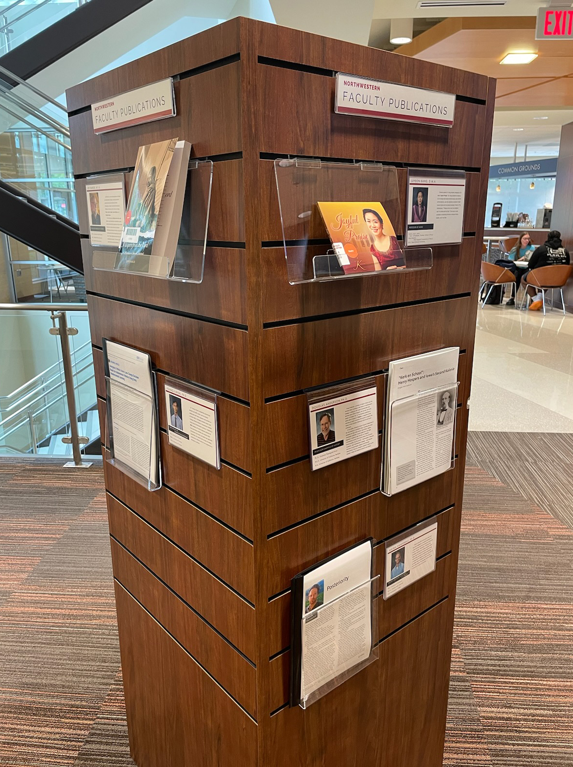 Photo of faculty display 