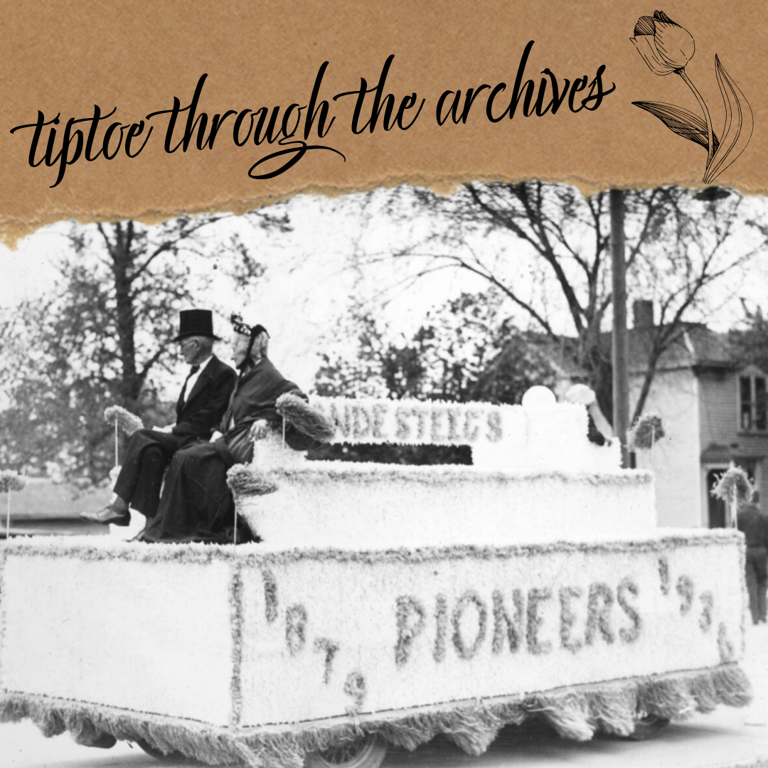 VandeSteeg Pioneers float at first Tulip Festival in 1936.