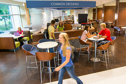 Common Grounds cafe in DeWitt Learning Commons