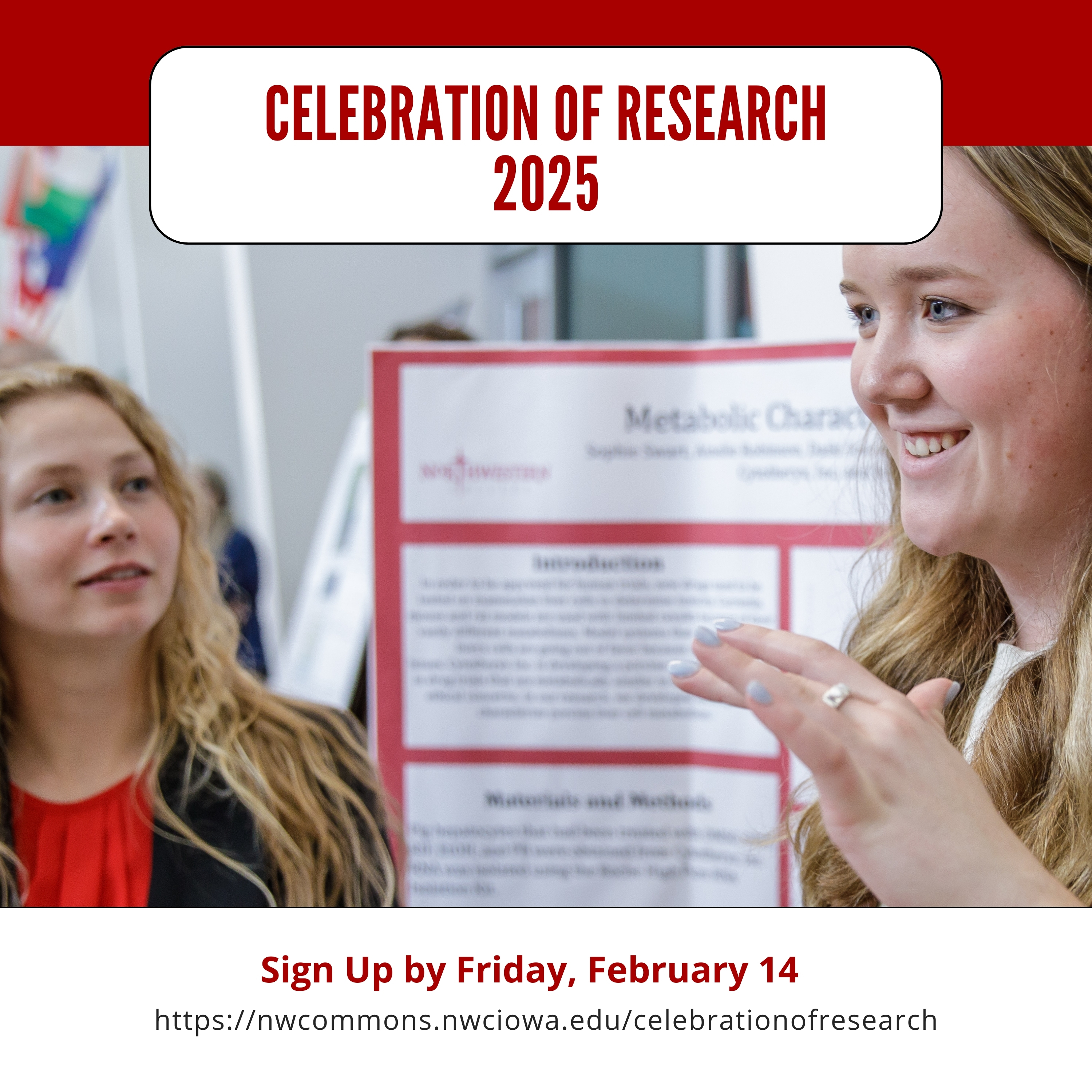 Image of 2 women presenting at Celebration of Research