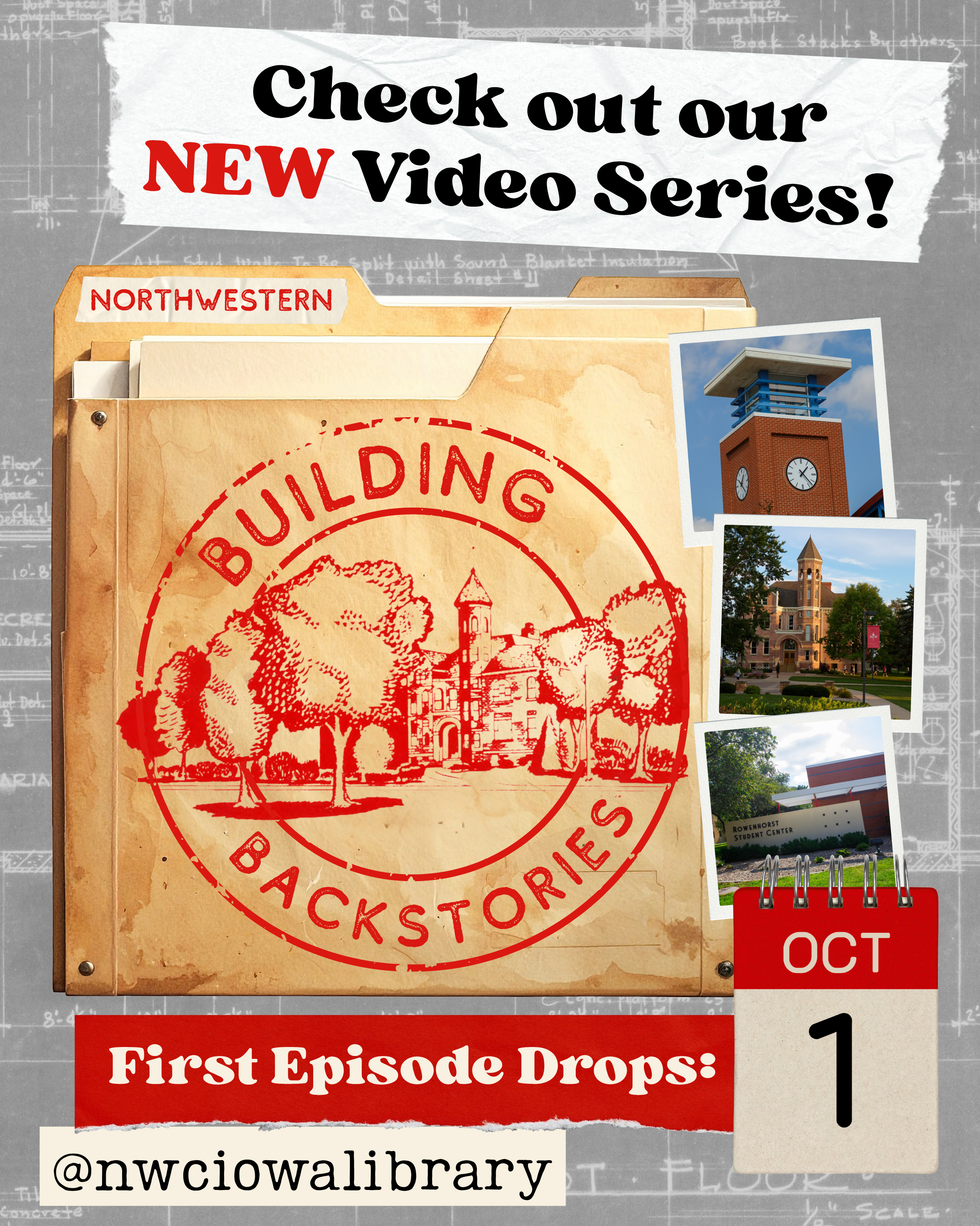 Check out our NEW Video Series! Northwestern Building Backstories - First Episode Drops: October 1 @nwciowalibrary