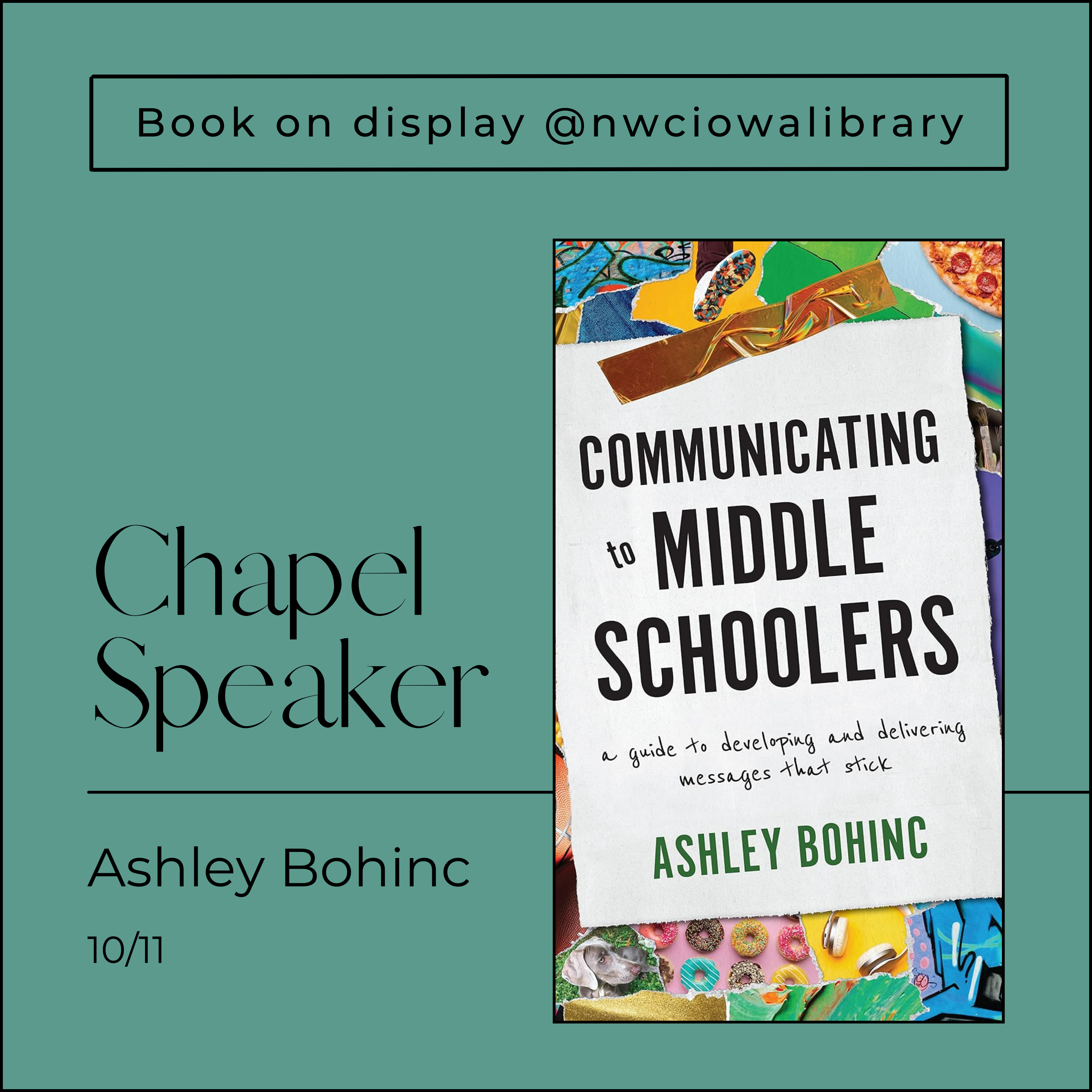 Chapel Speaker: Ashley Bohinc