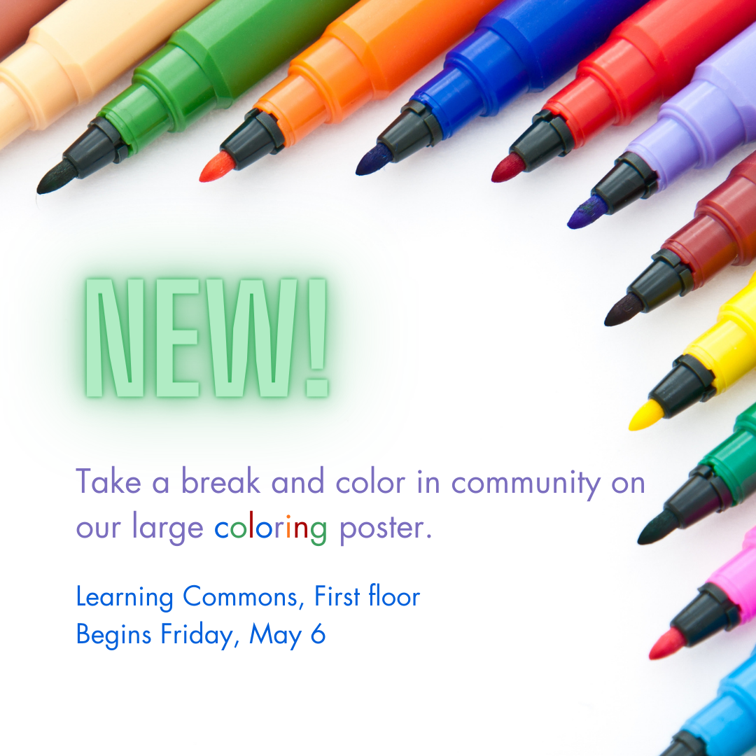Take a break and color in community on our large coloring poster! 