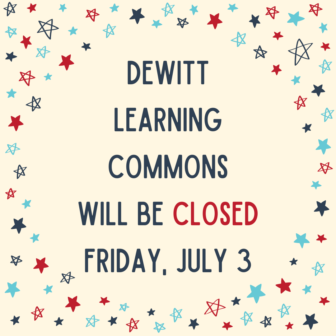 Please note that we will be closed July 4-7