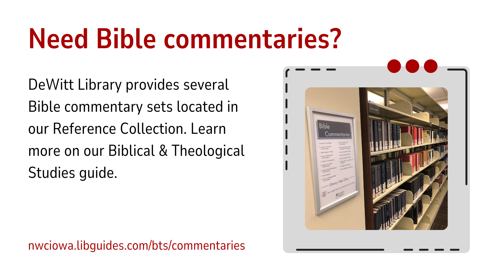 Need Bible Commentaries?