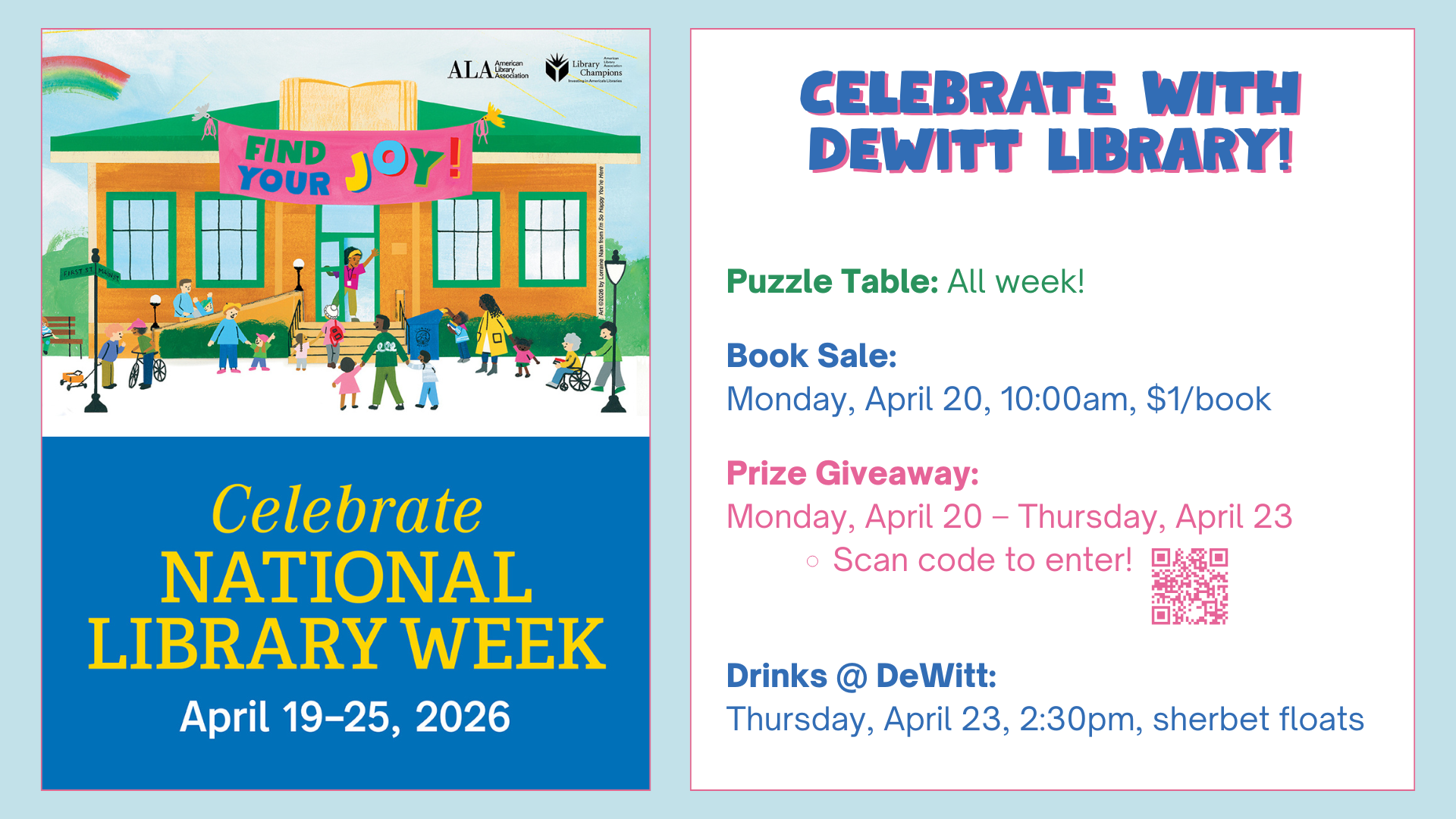 Celebrate with DeWitt Library!