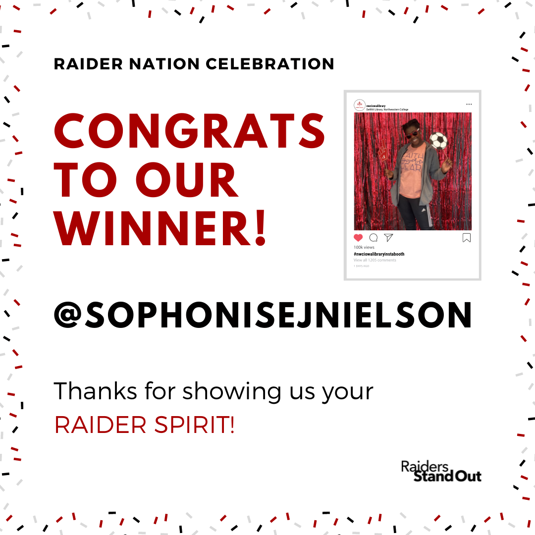Congratulations, @sophonisejnielson ! Thank you to all who showed their Raider Spirit in our photo booth!